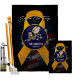 Support Seabees - Military Americana Vertical Impressions Decorative Flags HG108652 Made In USA