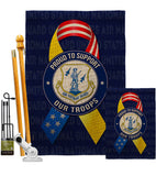 Support Air National Guard Troops - Military Americana Vertical Impressions Decorative Flags HG108657 Made In USA