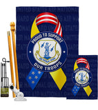 Support Air National Guard Troops - Military Americana Vertical Impressions Decorative Flags HG108657 Made In USA