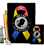 Support POW MIA Troops - Military Americana Vertical Impressions Decorative Flags HG108663 Made In USA