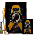 Support POW MIA - Military Americana Vertical Impressions Decorative Flags HG108665 Made In USA