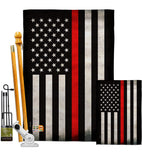 USA Thin Red Line - Military Americana Vertical Impressions Decorative Flags HG137039 Made In USA