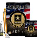 US Army Soldier for Life - Military Americana Vertical Impressions Decorative Flags HG137170 Made In USA