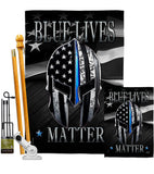 Blue Live Matter - Military Americana Vertical Impressions Decorative Flags HG137293 Made In USA