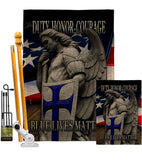 Honor Blue Lives - Military Americana Vertical Impressions Decorative Flags HG137500 Made In USA