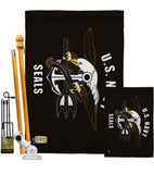 Navy Seals - Military Americana Vertical Impressions Decorative Flags HG140319 Made In USA