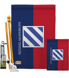 3rd Infantry Division - Military Americana Vertical Impressions Decorative Flags HG140332 Made In USA