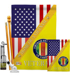 Home of Vietnam - Military Americana Vertical Impressions Decorative Flags HG140612 Made In USA