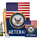 US Navy Veteran - Military Americana Vertical Impressions Decorative Flags HG140614 Made In USA