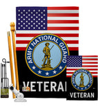 US Army National Guard Veteran - Military Americana Vertical Impressions Decorative Flags HG140619 Made In USA