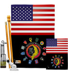 US Vietnam Veteran - Military Americana Vertical Impressions Decorative Flags HG140622 Made In USA