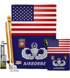 US Airborne - Military Americana Vertical Impressions Decorative Flags HG140624 Made In USA