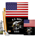 US Navy Seals - Military Americana Vertical Impressions Decorative Flags HG140625 Made In USA