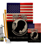 US POW MIA - Military Americana Vertical Impressions Decorative Flags HG140626 Made In USA