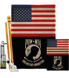 US POW/MIA - Military Americana Vertical Impressions Decorative Flags HG140732 Made In USA