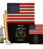 US Special Forces - Military Americana Vertical Impressions Decorative Flags HG140733 Made In USA