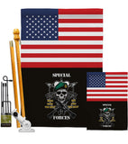 US Special Forces - Military Americana Vertical Impressions Decorative Flags HG140733 Made In USA