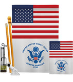 US Coast Guard - Military Americana Vertical Impressions Decorative Flags HG140734 Made In USA