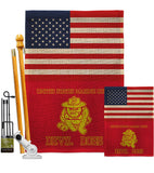 US Marine Bull Dogs - Military Americana Vertical Impressions Decorative Flags HG140735 Made In USA