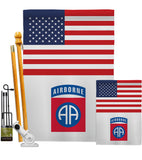 US 82nd. Airborne - Military Americana Vertical Impressions Decorative Flags HG140738 Made In USA