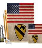 US 1st Cavalry - Military Americana Vertical Impressions Decorative Flags HG140739 Made In USA