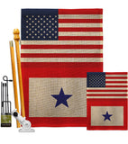 US Blue Star - Military Americana Vertical Impressions Decorative Flags HG140743 Made In USA