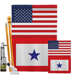 US Blue Star - Military Americana Vertical Impressions Decorative Flags HG140743 Made In USA