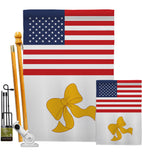 US Yellow Ribbon - Military Americana Vertical Impressions Decorative Flags HG140744 Made In USA