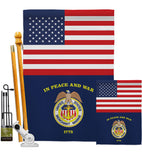 US Merchant Marine - Military Americana Vertical Impressions Decorative Flags HG140745 Made In USA