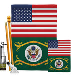 US Retired Army - Military Americana Vertical Impressions Decorative Flags HG140747 Made In USA