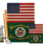 US Retired Army - Military Americana Vertical Impressions Decorative Flags HG140747 Made In USA