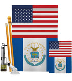 US Retired Air Force - Military Americana Vertical Impressions Decorative Flags HG140748 Made In USA