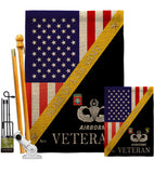 Home of US Airborne - Military Americana Vertical Impressions Decorative Flags HG140890 Made In USA