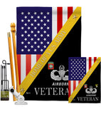 Home of US Airborne - Military Americana Vertical Impressions Decorative Flags HG140890 Made In USA