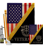 Home of De Opppresso Liber - Military Americana Vertical Impressions Decorative Flags HG140897 Made In USA