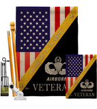 Home of Airborne - Military Americana Vertical Impressions Decorative Flags HG140900 Made In USA