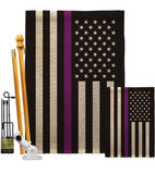 US Thin Purple Line - Military Americana Vertical Impressions Decorative Flags HG140922 Made In USA