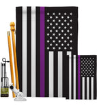 US Thin Purple Line - Military Americana Vertical Impressions Decorative Flags HG140922 Made In USA