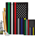 US First Responders Line - Military Americana Vertical Impressions Decorative Flags HG140927 Made In USA