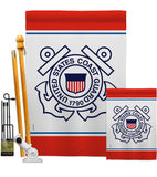 US Coast Guard - Military Americana Vertical Impressions Decorative Flags HG170032 Made In USA