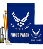 Proud Air Force Parent - Military Americana Vertical Impressions Decorative Flags HG170039 Made In USA