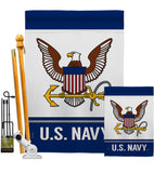 US Navy - Military Americana Vertical Impressions Decorative Flags HG170046 Made In USA