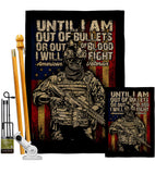 Out Of Bullets - Military Americana Vertical Impressions Decorative Flags HG183070 Made In USA