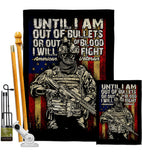 Out Of Bullets - Military Americana Vertical Impressions Decorative Flags HG183070 Made In USA