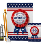 Veterans Day - Military Americana Vertical Impressions Decorative Flags HG192329 Made In USA