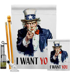 I Want You - Military Americana Vertical Impressions Decorative Flags HG192348 Made In USA