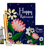 Happy Retirement - Military Americana Vertical Impressions Decorative Flags HG192580 Made In USA