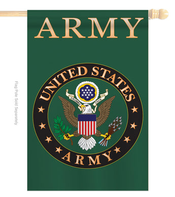 Army - Military Americana Vertical Applique Decorative Flags HG108014