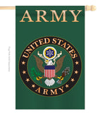 Army - Military Americana Vertical Applique Decorative Flags HG108014