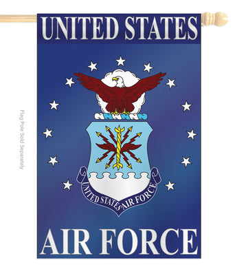 Air Force - Military Americana Vertical Applique Decorative Flags HG108015
